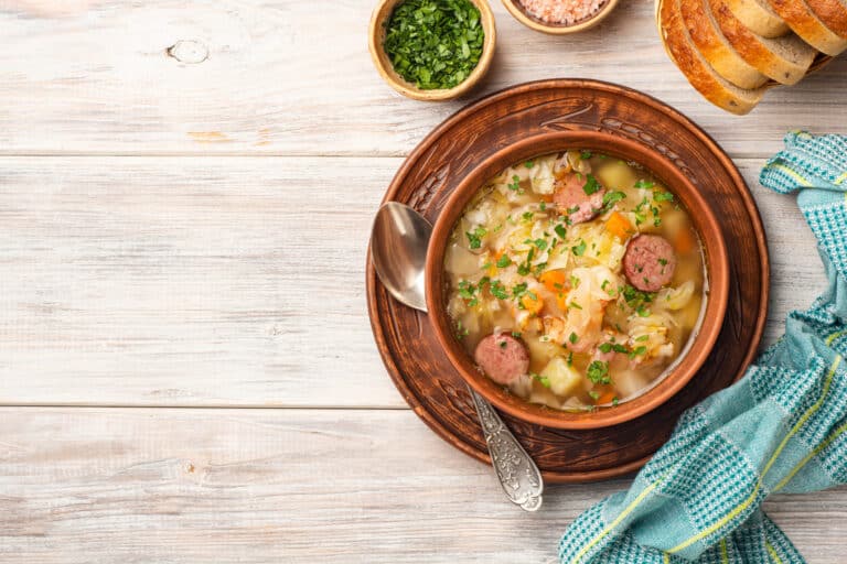 Slow Cooker Sausage & Kale Soup
